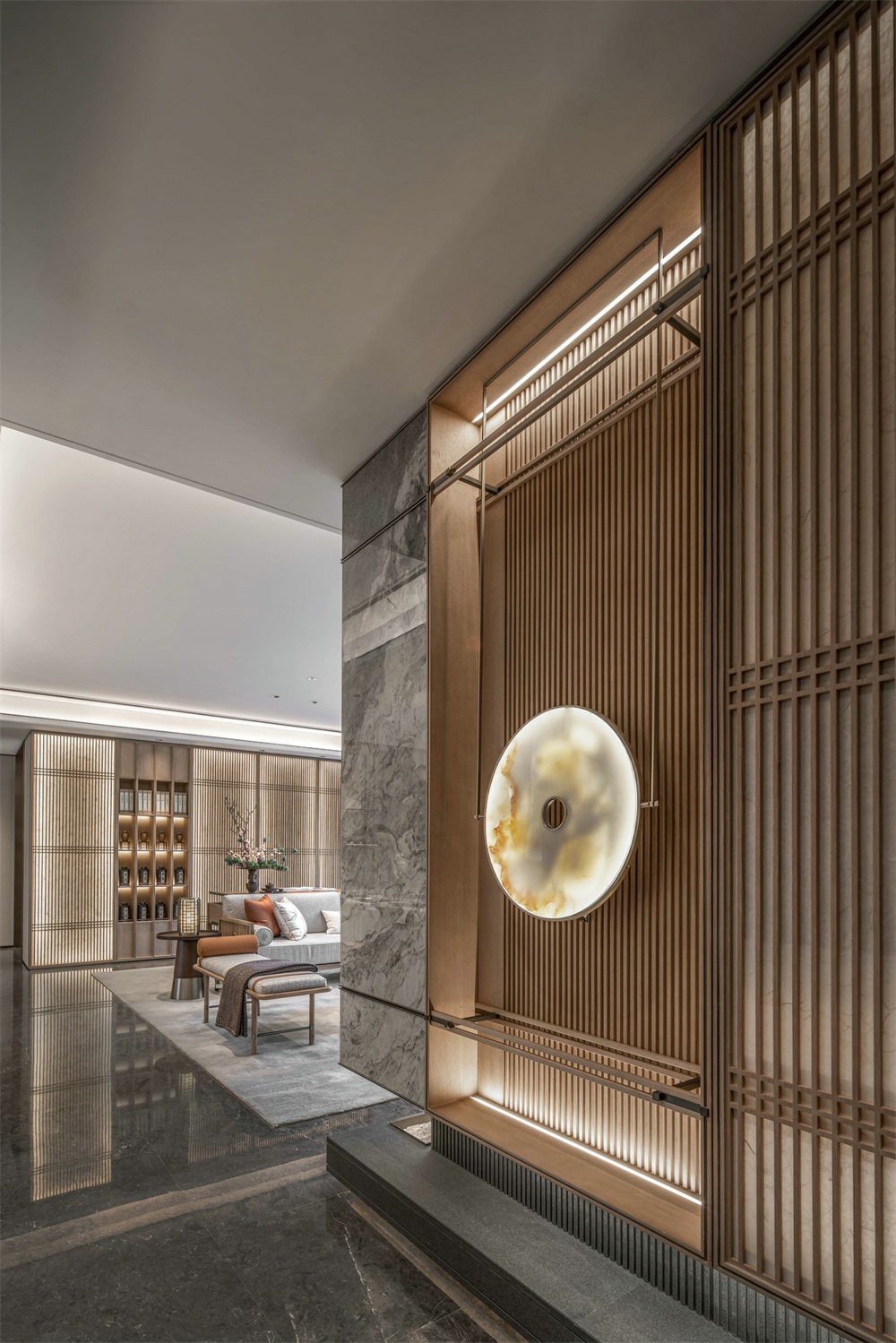 整木定制新中式風格，125㎡樣板房賞析(圖3)