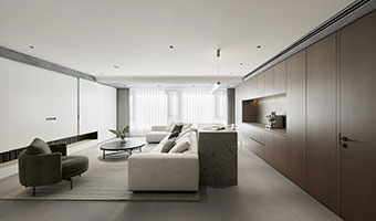 168㎡全屋高定整木設計，現代時尚簡約風